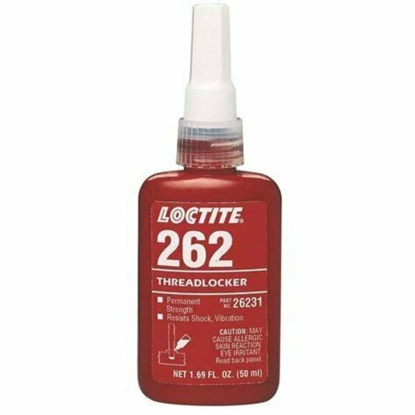 Loctite Thread Sealant, 262TM Threadlocker, Medium to High Strength 50 ml Bottle LOC26231